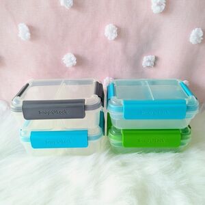 SnapLock Food Storage Containers, Set Of 4, Meal Prep, Snacks